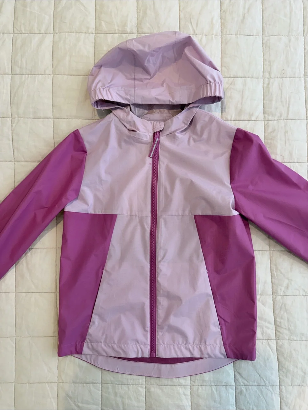 Cat & Jack - Size S (6-7) - Two toned purple Hooded Rain Jacket